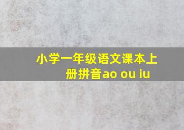 小学一年级语文课本上册拼音ao ou iu